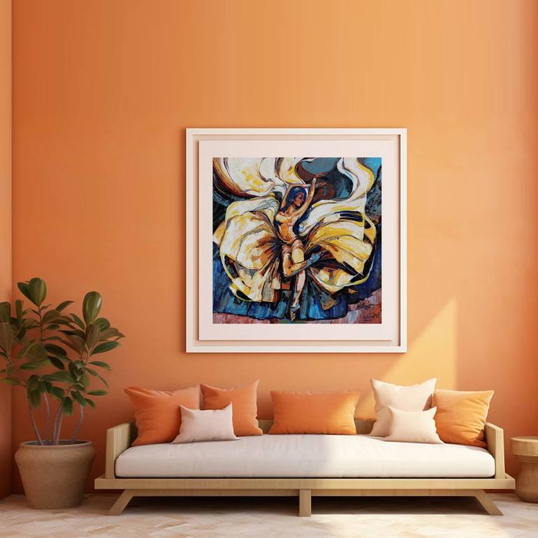 Original Abstract Women Painting by Artist Gurdish Pannu