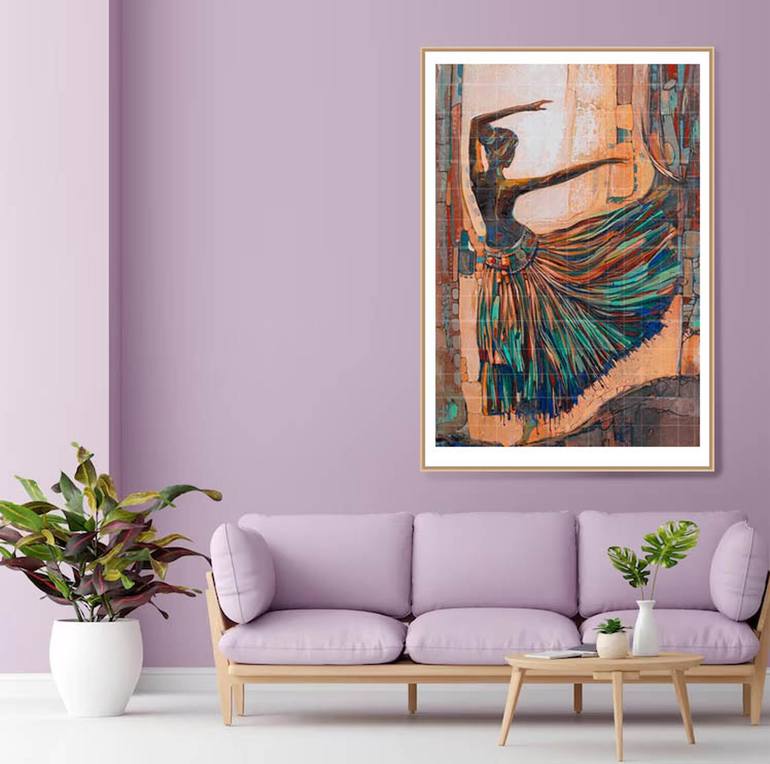 Original Abstract Women Painting by Artist Gurdish Pannu