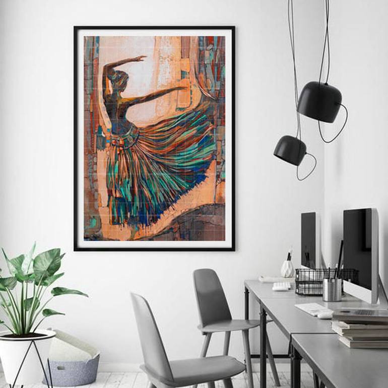 Original Abstract Women Painting by Artist Gurdish Pannu