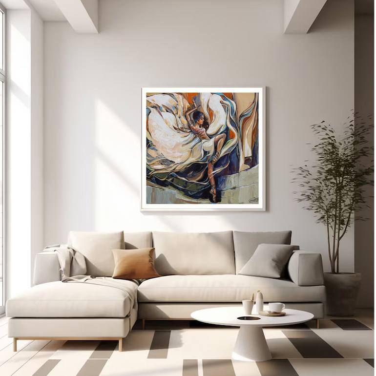 Original Abstract Women Painting by Artist Gurdish Pannu