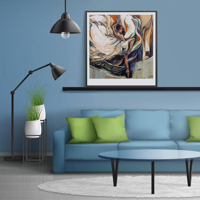 Original Abstract Women Painting by Artist Gurdish Pannu