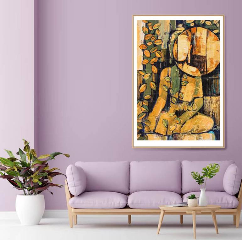 Original Abstract Religion Painting by Artist Gurdish Pannu