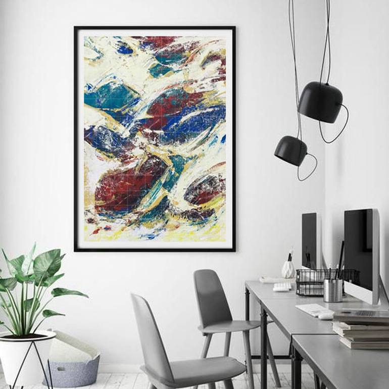 Original Abstract Animal Painting by Artist Gurdish Pannu