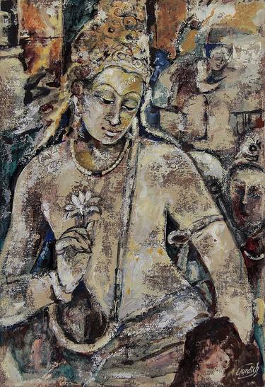 Rebirth Painting – The Ajanta Cave Painting Buddha thumb