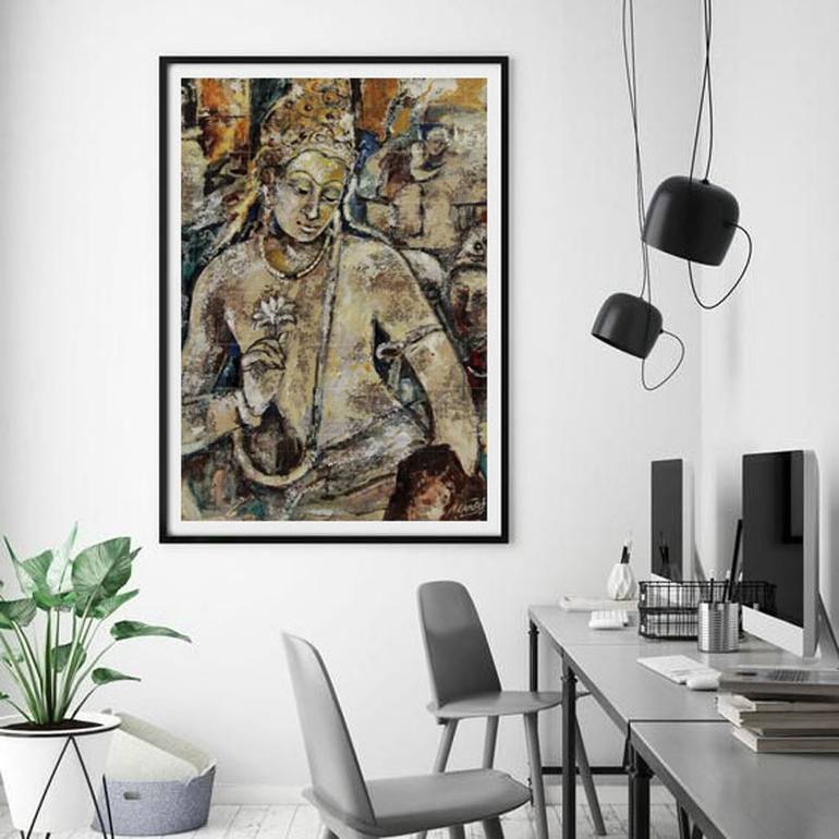 Original Conceptual Religion Painting by Artist Gurdish Pannu