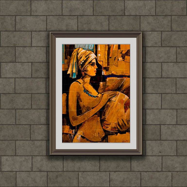 Original Art Deco Music Painting by Artist Gurdish Pannu