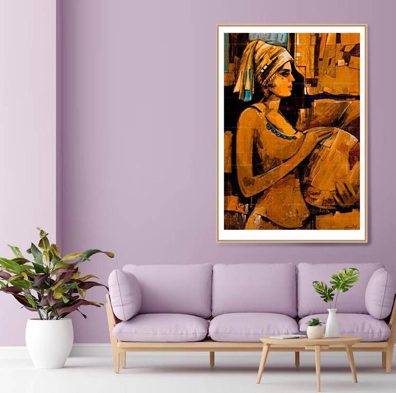 Original Art Deco Music Painting by Artist Gurdish Pannu
