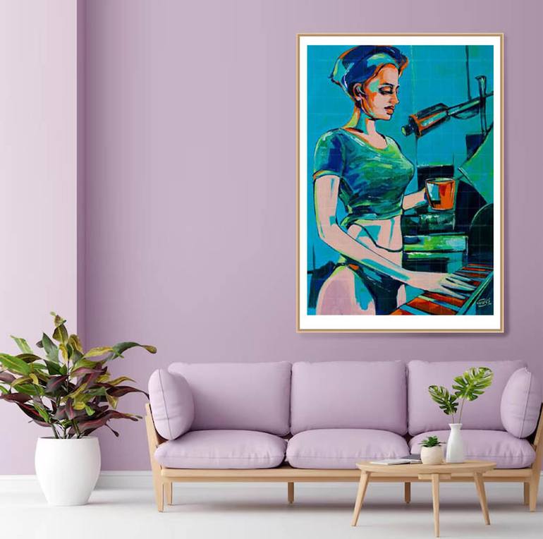 Original Contemporary Women Painting by Artist Gurdish Pannu