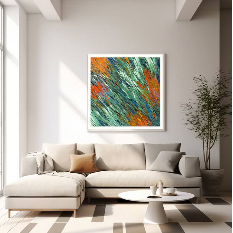 Original Contemporary Abstract Painting by Artist Gurdish Pannu