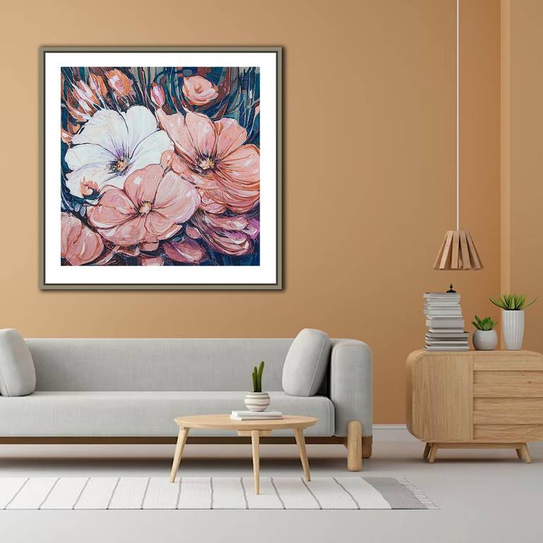 Original Conceptual Floral Painting by Artist Gurdish Pannu