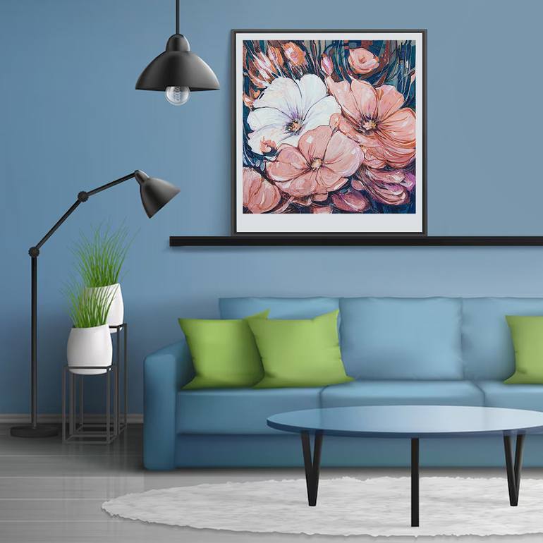 Original Conceptual Floral Painting by Artist Gurdish Pannu