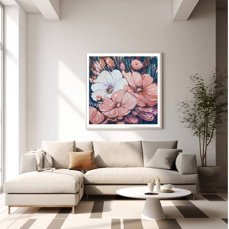 Original Conceptual Floral Painting by Artist Gurdish Pannu