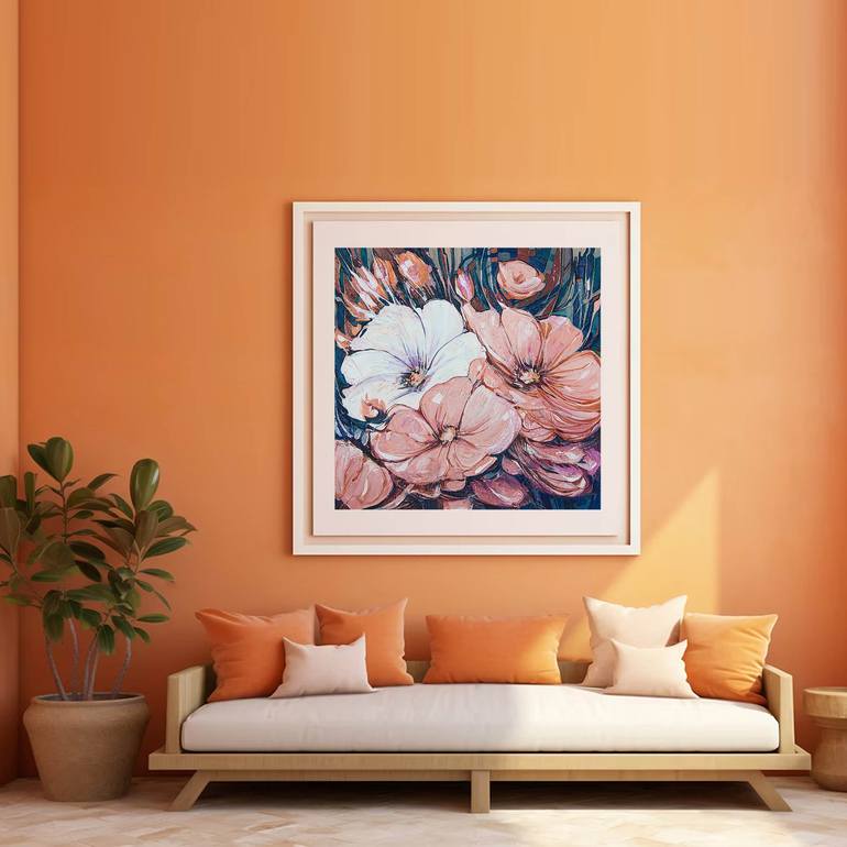 Original Conceptual Floral Painting by Artist Gurdish Pannu