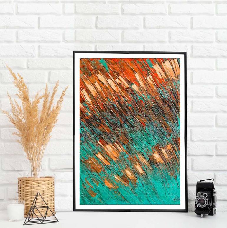 Original Abstract Expressionism Nature Painting by Artist Gurdish Pannu
