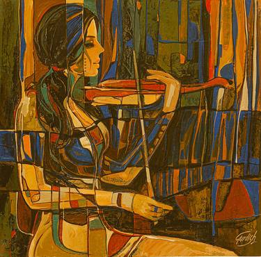 Original Abstract Music Paintings by Artist Gurdish Pannu