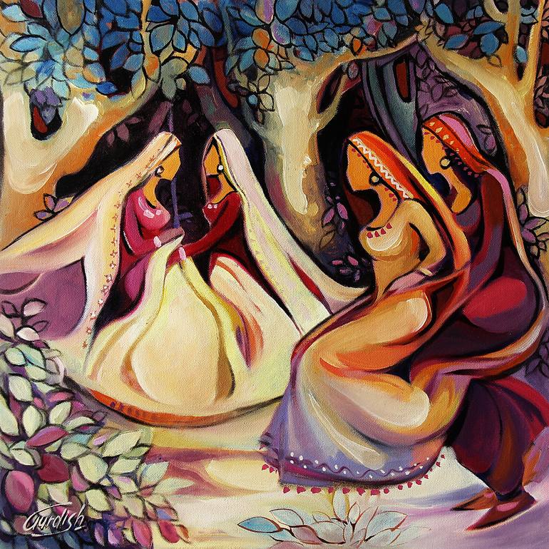Print of Conceptual Women Paintings by Artist Gurdish Pannu