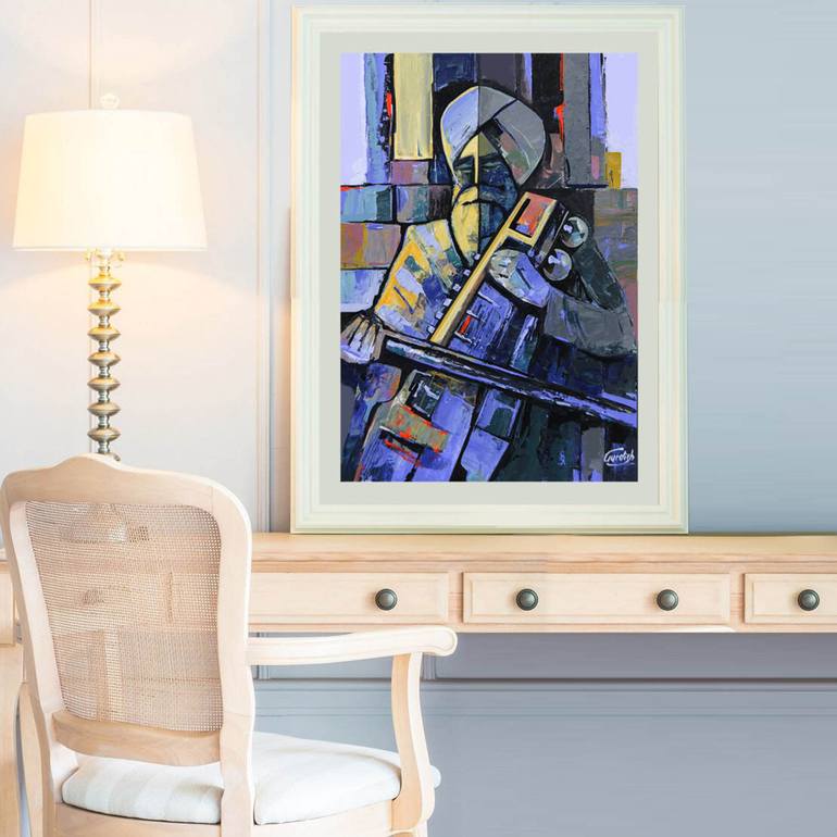 Original Contemporary Religion Painting by Artist Gurdish Pannu