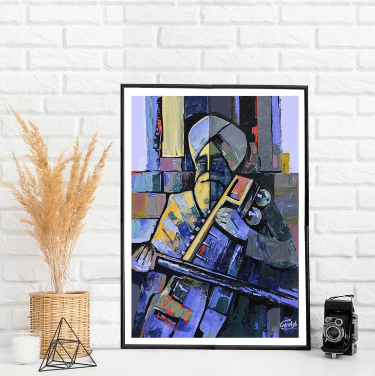 Original Contemporary Religion Painting by Artist Gurdish Pannu