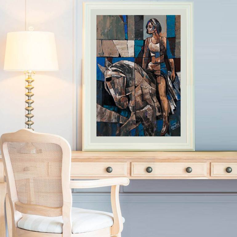 Original Conceptual Women Painting by Artist Gurdish Pannu