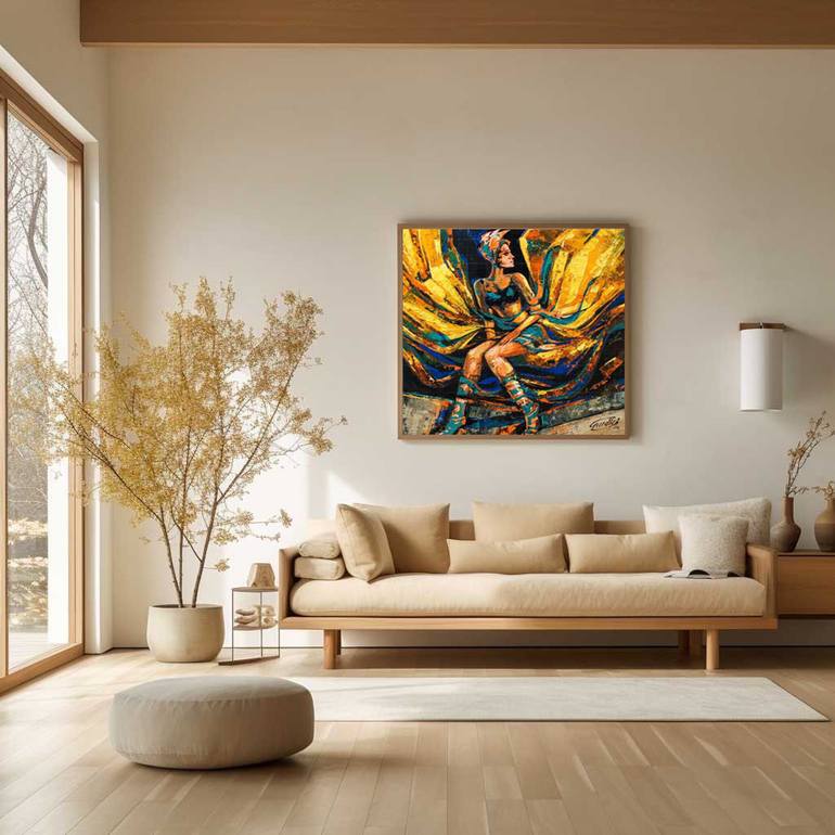 Original Abstract Women Painting by Artist Gurdish Pannu