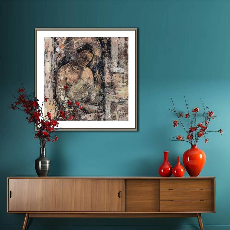 Original Abstract Religion Painting by Artist Gurdish Pannu