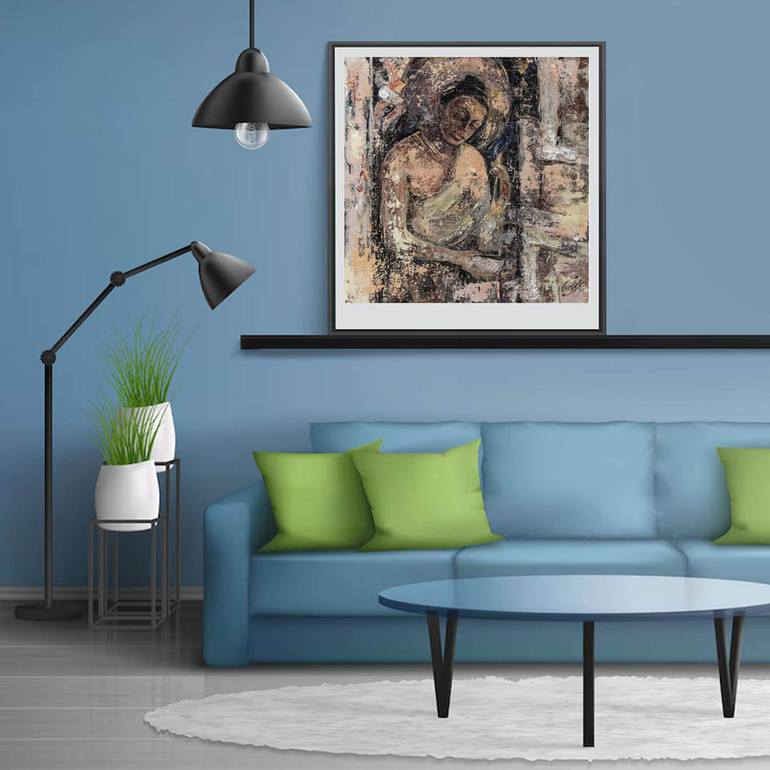 Original Abstract Religion Painting by Artist Gurdish Pannu