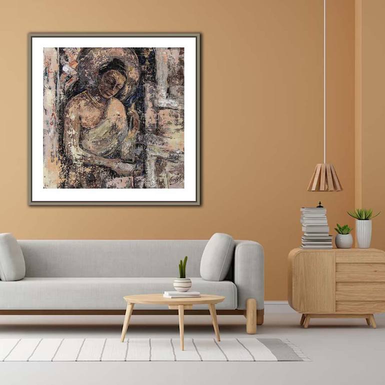 Original Abstract Religion Painting by Artist Gurdish Pannu