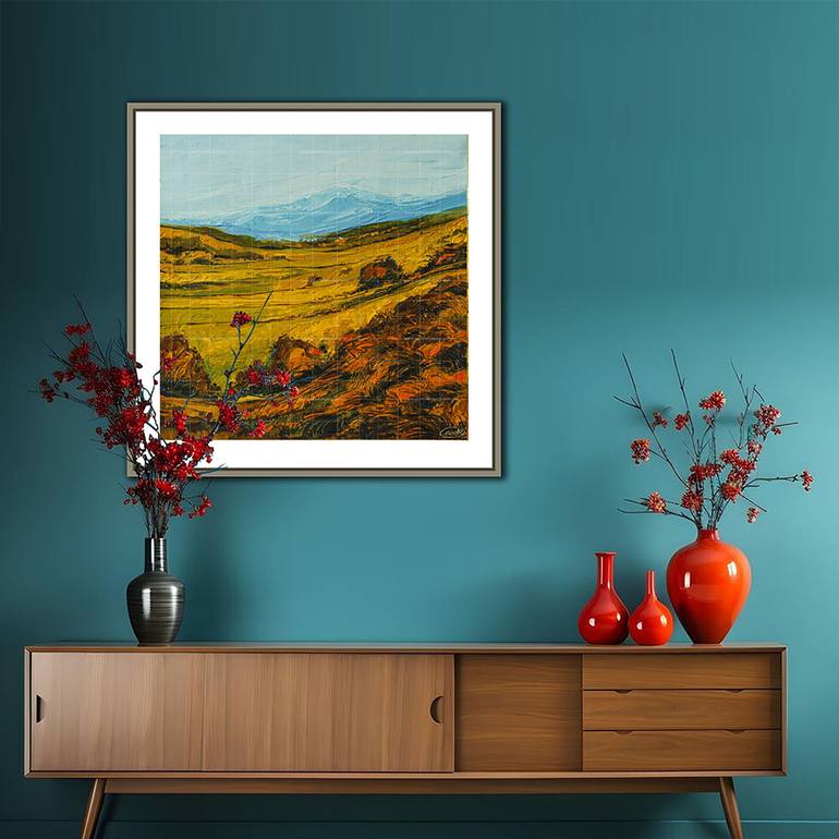 Original Abstract Nature Painting by Artist Gurdish Pannu