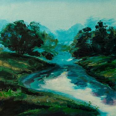 Original Abstract Nature Paintings by Artist Gurdish Pannu