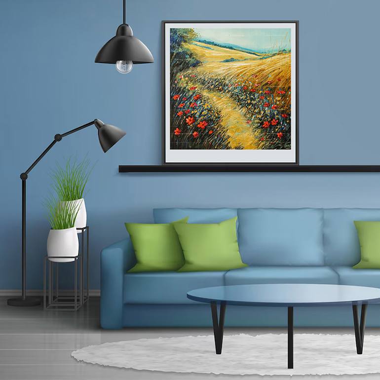Original Abstract Nature Painting by Artist Gurdish Pannu