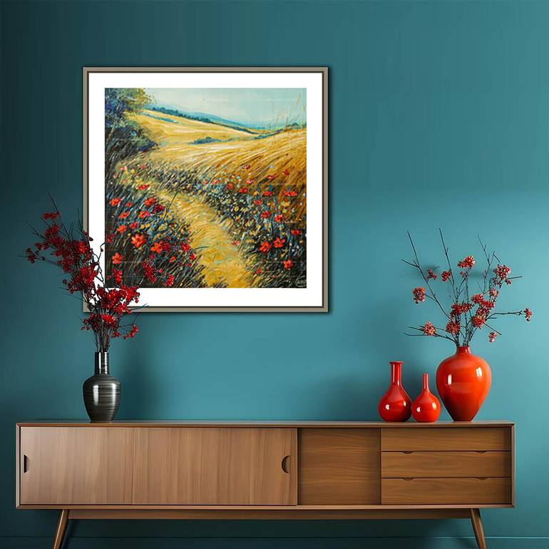 Original Abstract Nature Painting by Artist Gurdish Pannu