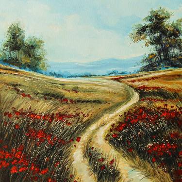 Original Abstract Nature Painting by Artist Gurdish Pannu