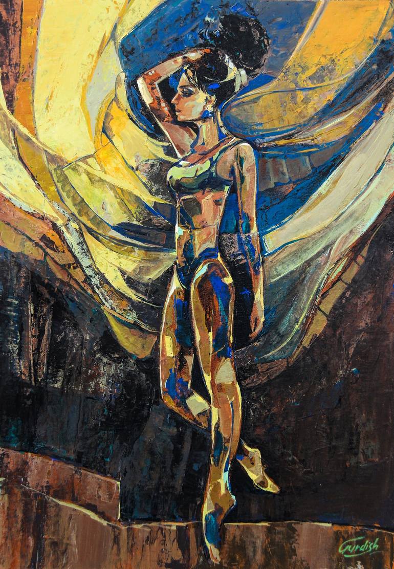 Print of Abstract Women Paintings by Artist Gurdish Pannu