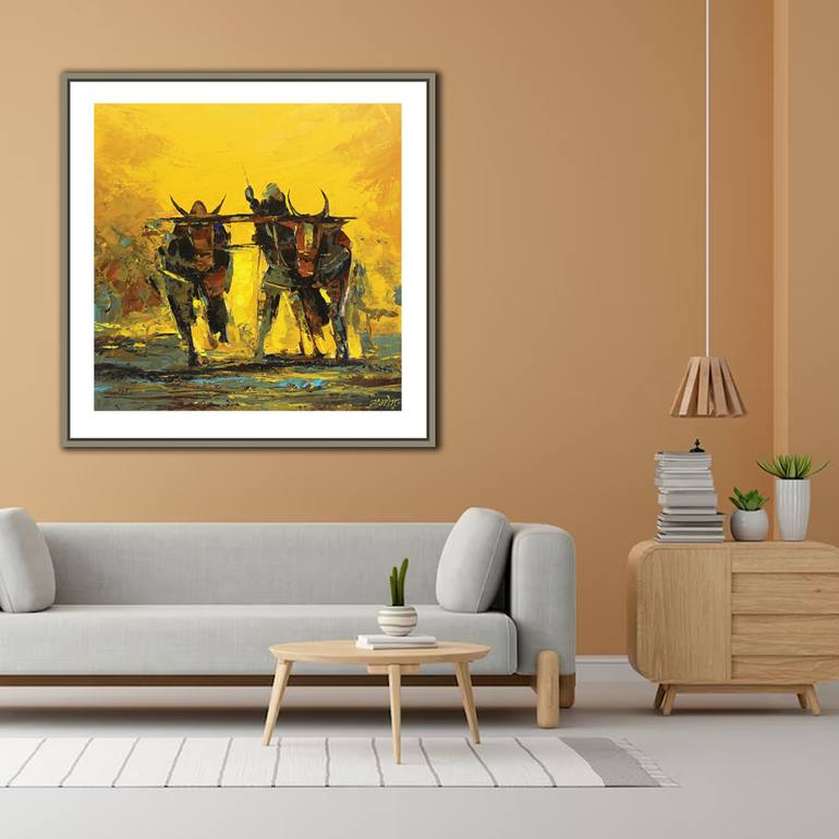 Original Abstract Nature Painting by Artist Gurdish Pannu