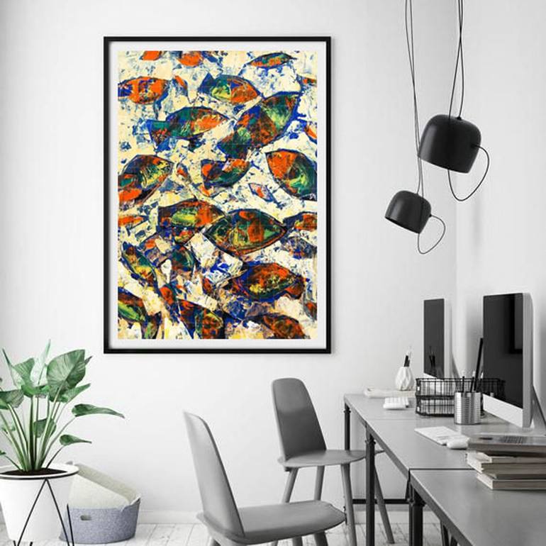 Original Abstract Nature Painting by Artist Gurdish Pannu