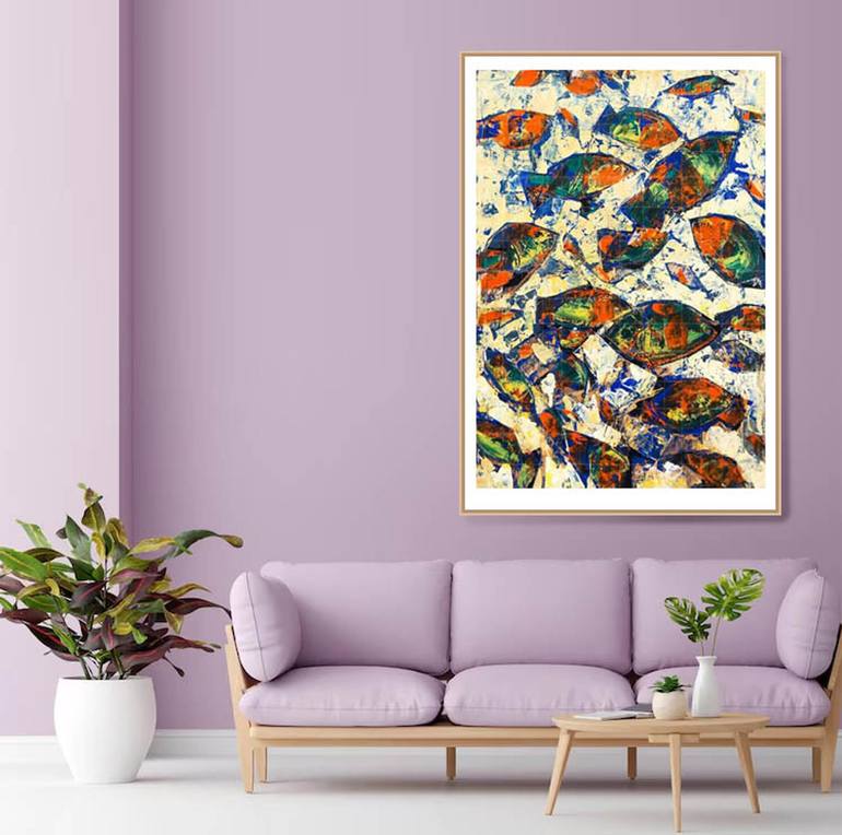 Original Abstract Nature Painting by Artist Gurdish Pannu