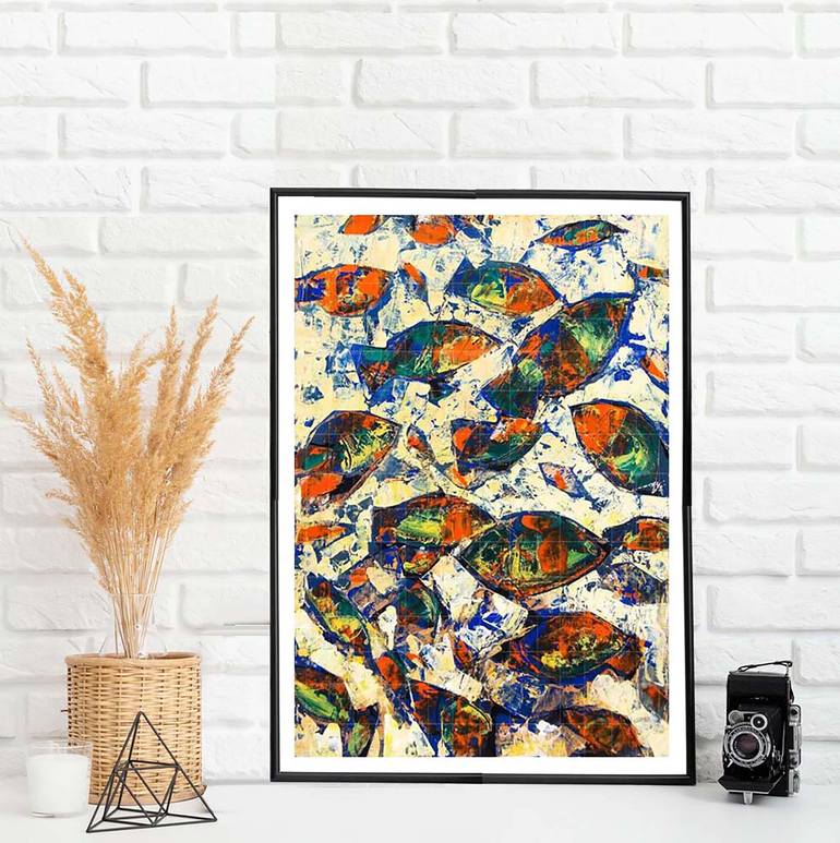 Original Abstract Nature Painting by Artist Gurdish Pannu