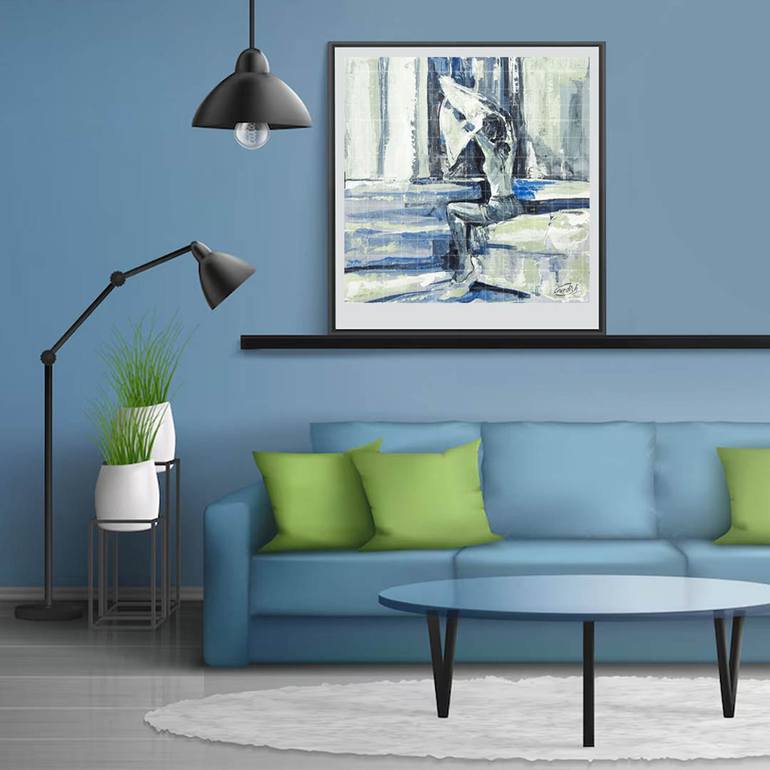 Original Abstract Women Painting by Artist Gurdish Pannu