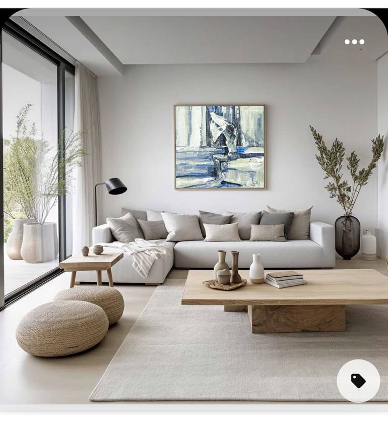 Original Abstract Women Painting by Artist Gurdish Pannu