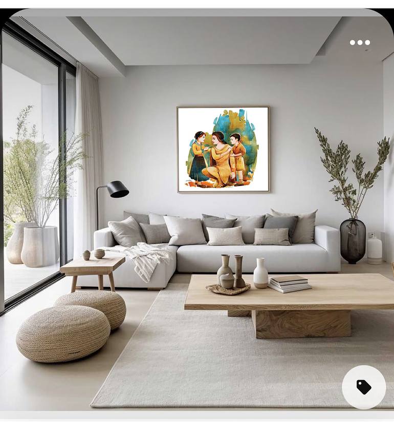 Original Abstract Women Painting by Artist Gurdish Pannu