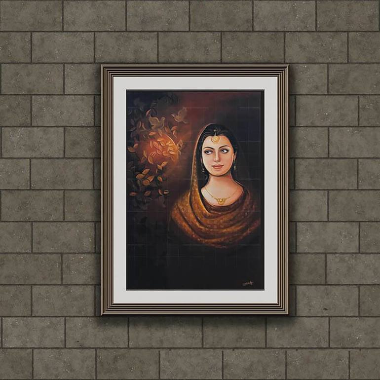 Original Abstract Women Digital by Artist Gurdish Pannu