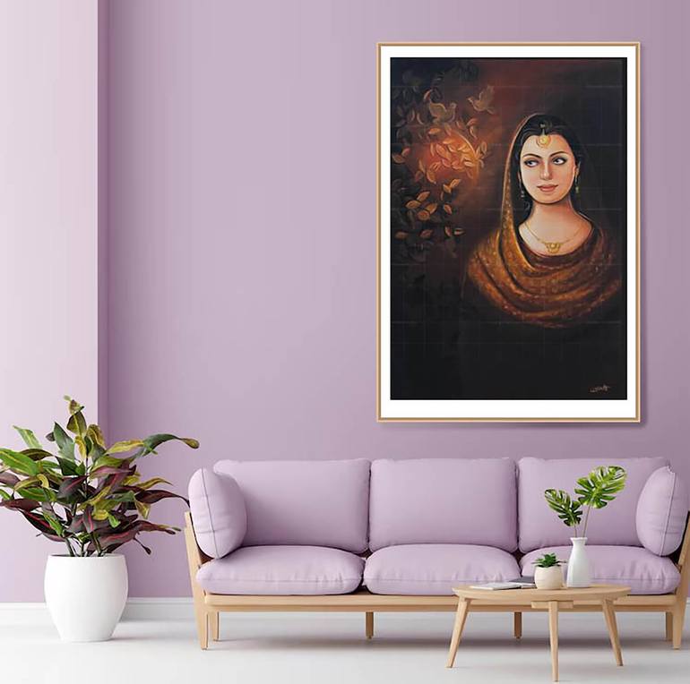 Original Abstract Women Digital by Artist Gurdish Pannu
