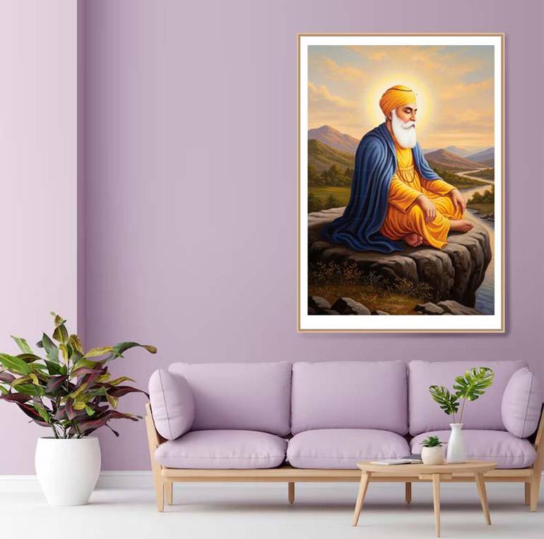 Original Illustration Religion Painting by Artist Gurdish Pannu