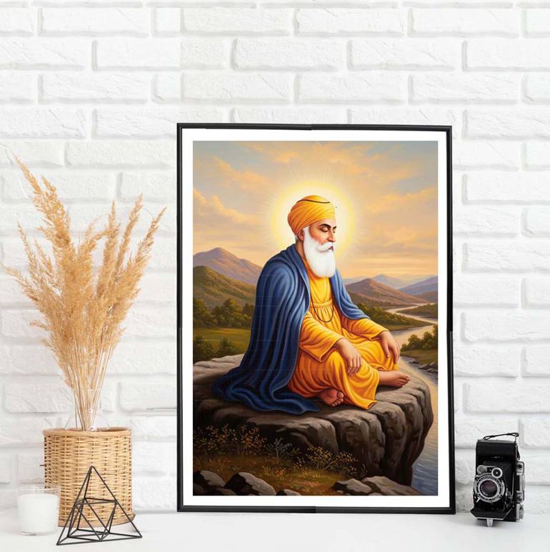 Original Illustration Religion Painting by Artist Gurdish Pannu