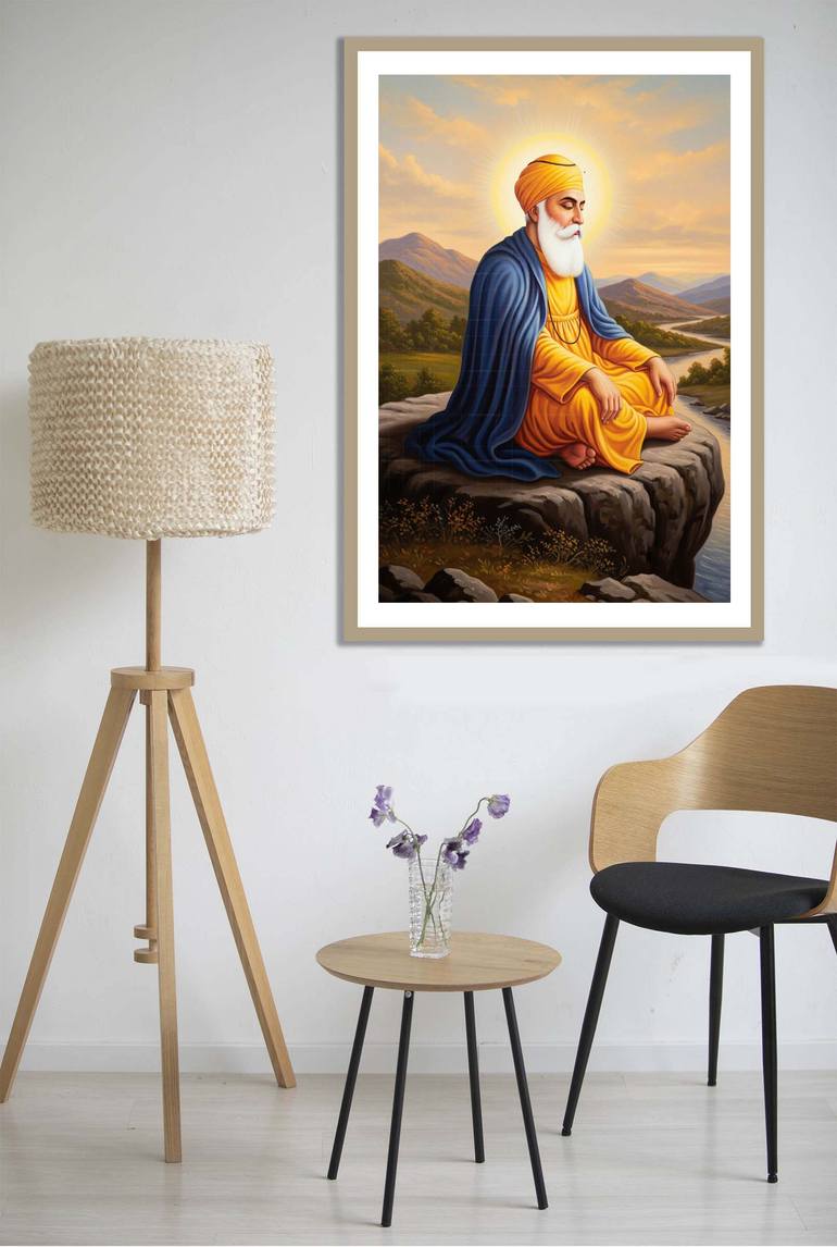 Original Illustration Religion Painting by Artist Gurdish Pannu