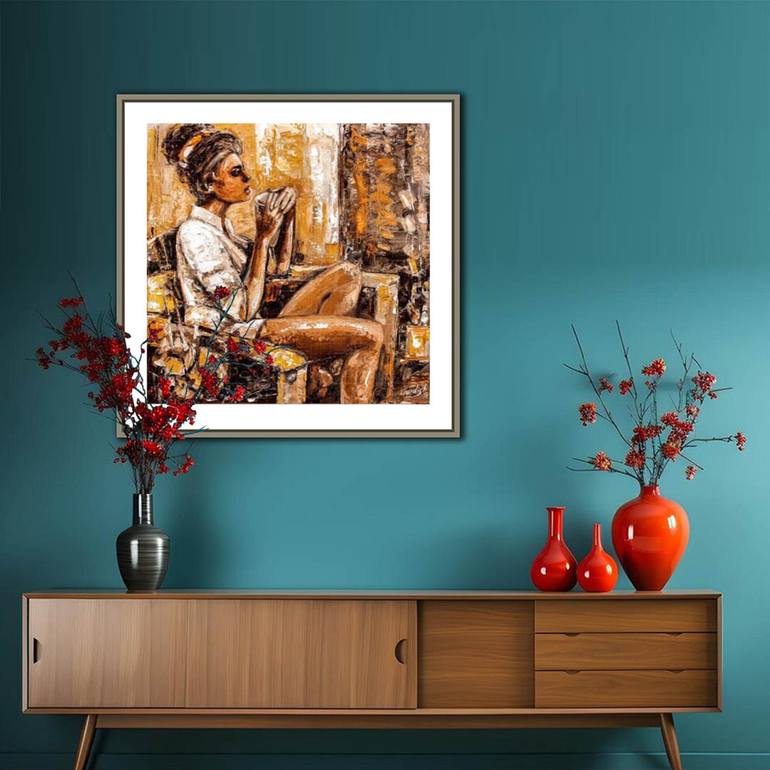 Original Figurative Women Painting by Artist Gurdish Pannu