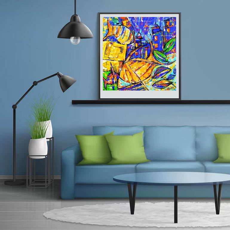 Original Abstract Painting by Artist Gurdish Pannu