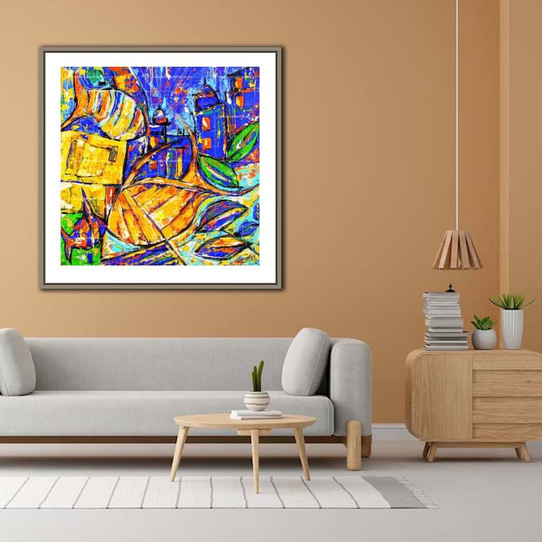 Original Abstract Painting by Artist Gurdish Pannu