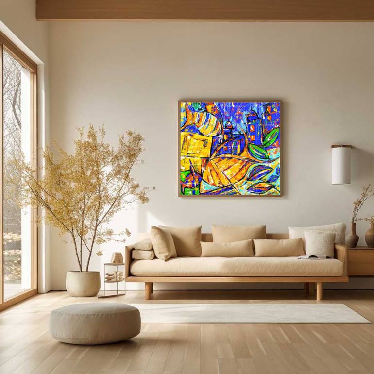 Original Abstract Painting by Artist Gurdish Pannu
