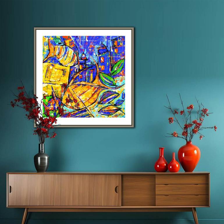 Original Abstract Painting by Artist Gurdish Pannu